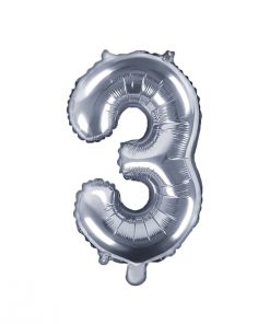 ballon chiffre 3 argent