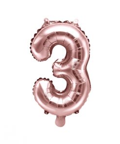 ballon chiffre 3 rose gold