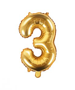 ballon chiffre 3 or