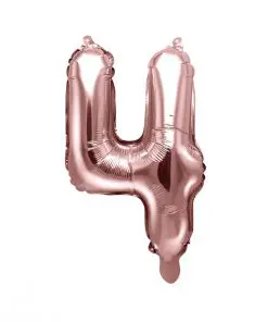 ballon chiffre 4 rose gold