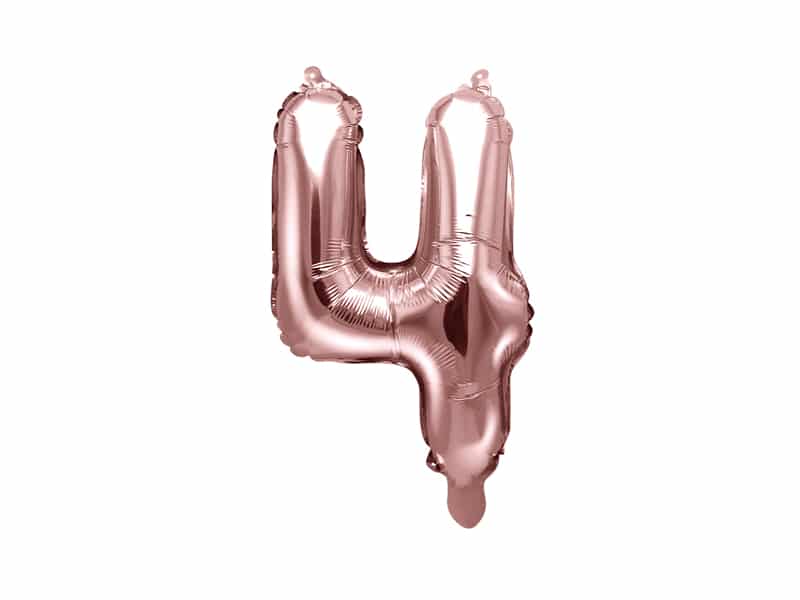 ballon chiffre 4 rose gold