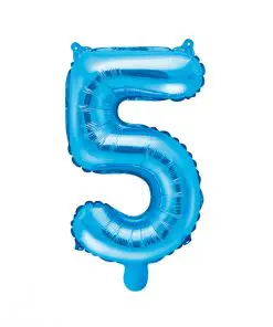 ballon chiffre 5 bleu