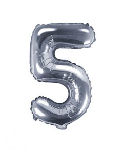 ballon chiffre 5 argent
