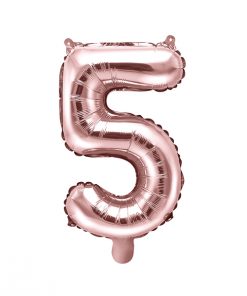 ballon chiffre 5 rose gold