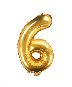 ballon chiffre 6 or