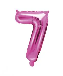 ballon chiffre 7 rose