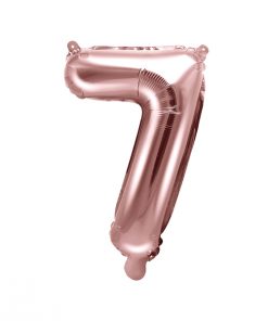 ballon chiffre 7 rose gold