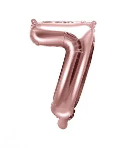 ballon chiffre 7 rose gold