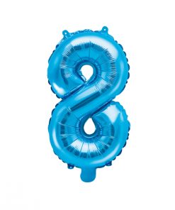 ballon chiffre 8 bleu
