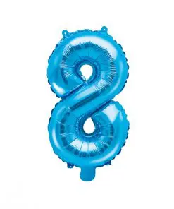 ballon chiffre 8 bleu