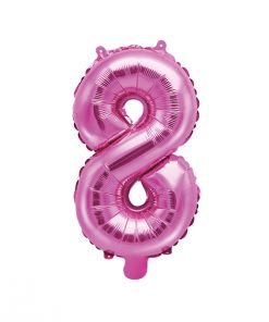 ballon chiffre 8 rose