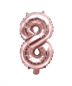 ballon chiffre 8 rose gold