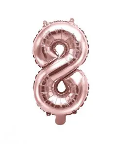 ballon chiffre 8 rose gold