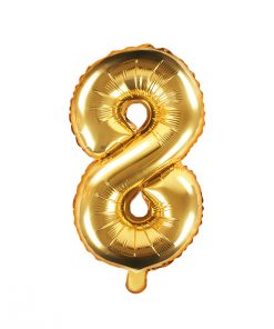 ballon chiffre 8 or