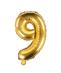 ballon chiffre 9 or