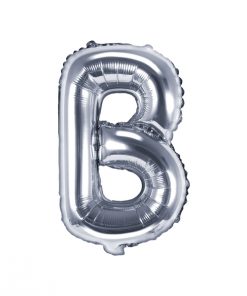 ballon lettre B argent