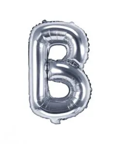 ballon lettre B argent