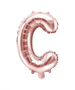 ballon lettre C rose gold