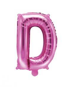 ballon lettre D rose