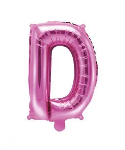 ballon lettre D rose