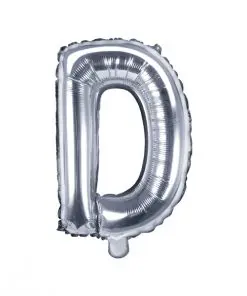 ballon lettre D argent