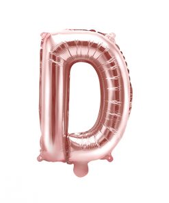 ballon lettre D rose gold