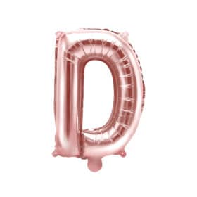 ballon lettre D rose gold