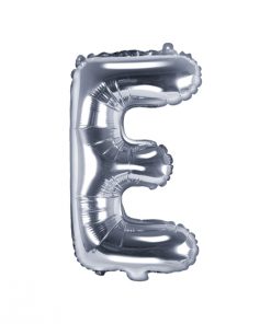 ballon lettre E argent