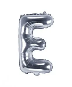 ballon lettre E argent