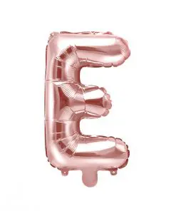 ballon lettre E rose gold