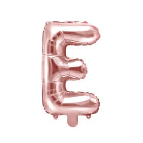 ballon lettre E rose gold