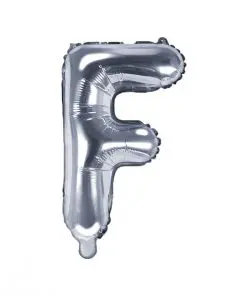 ballon lettre F argent