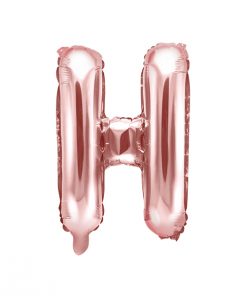 ballon lettre H rose gold