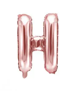ballon lettre H rose gold