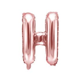 ballon lettre H rose gold