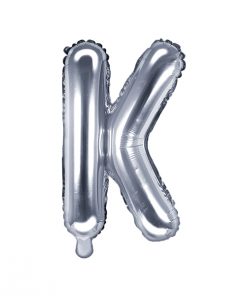 ballon lettre K argent