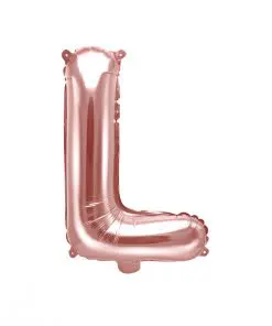 ballon lettre L rose gold