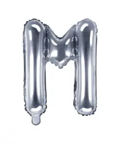 ballon lettre M argent