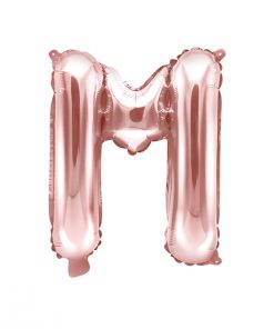 ballon lettre M rose gold