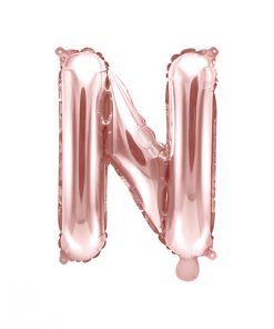 ballon lettre N rose gold
