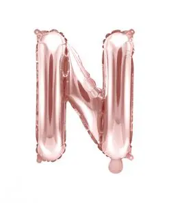 ballon lettre N rose gold