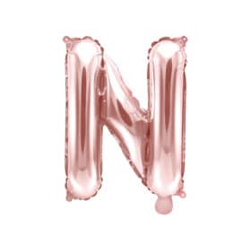 ballon lettre N rose gold