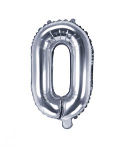 ballon lettre O argent