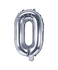 ballon lettre O argent