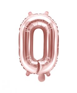 ballon lettre O rose gold