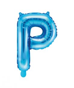ballon lettre P bleu