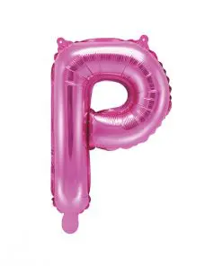 ballon lettre P rose