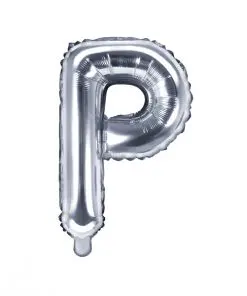 ballon lettre P argent