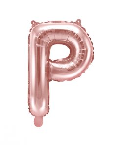 ballon lettre P rose gold