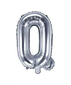 ballon lettre Q argent